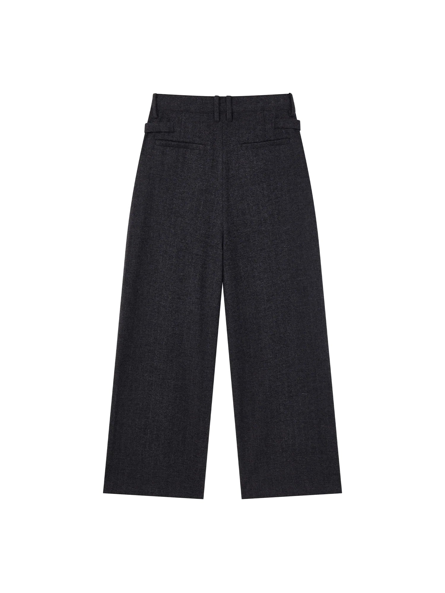 OPICLOTH Herringbone Pleated Wool-Blend Trousers