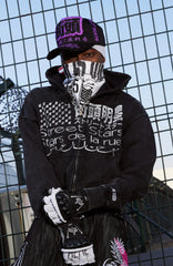VINKID Graphic Washed Zip-Up Hoodie