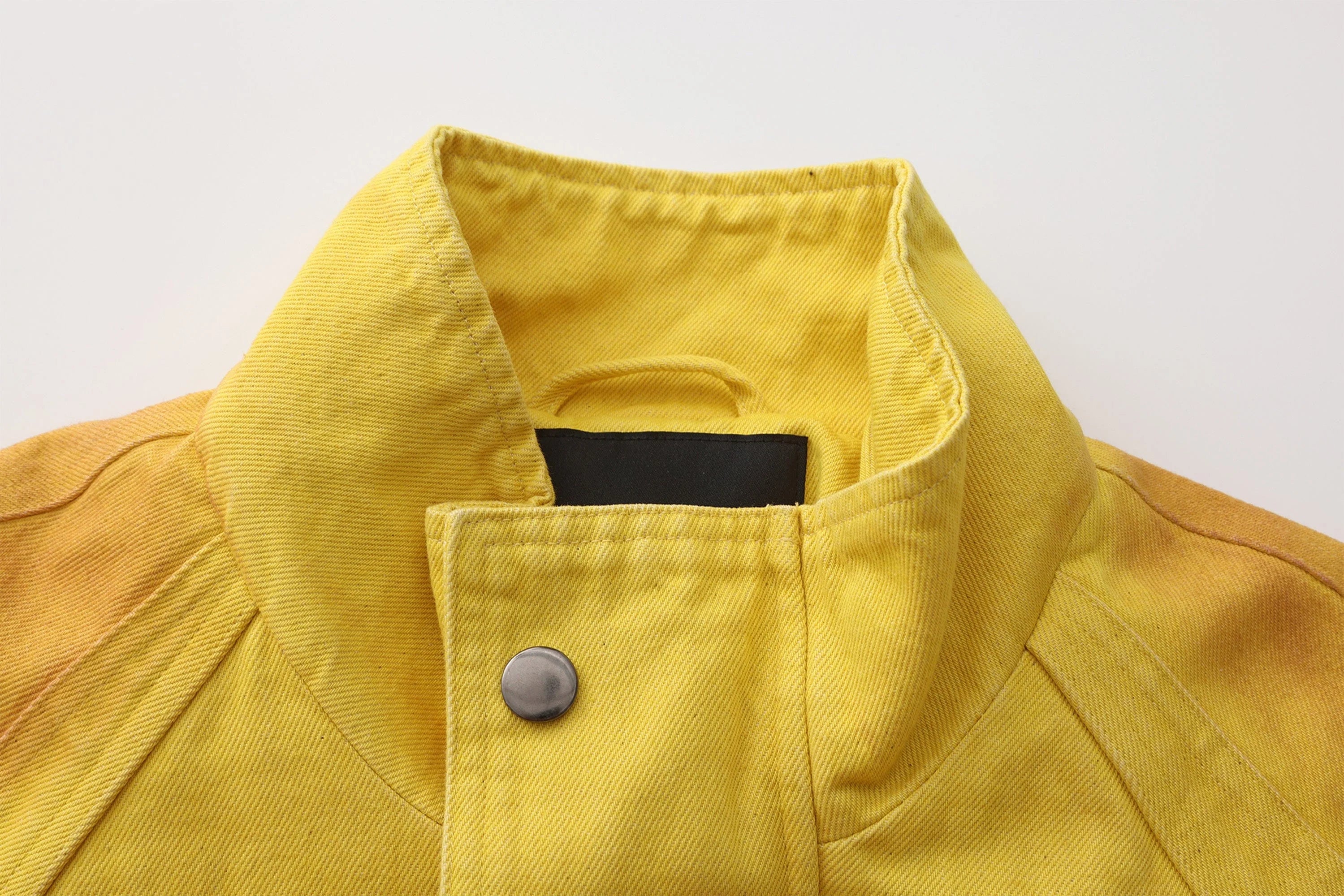 VANN VALRENCE Studded Gradient Stand Collar Oversized Jacket