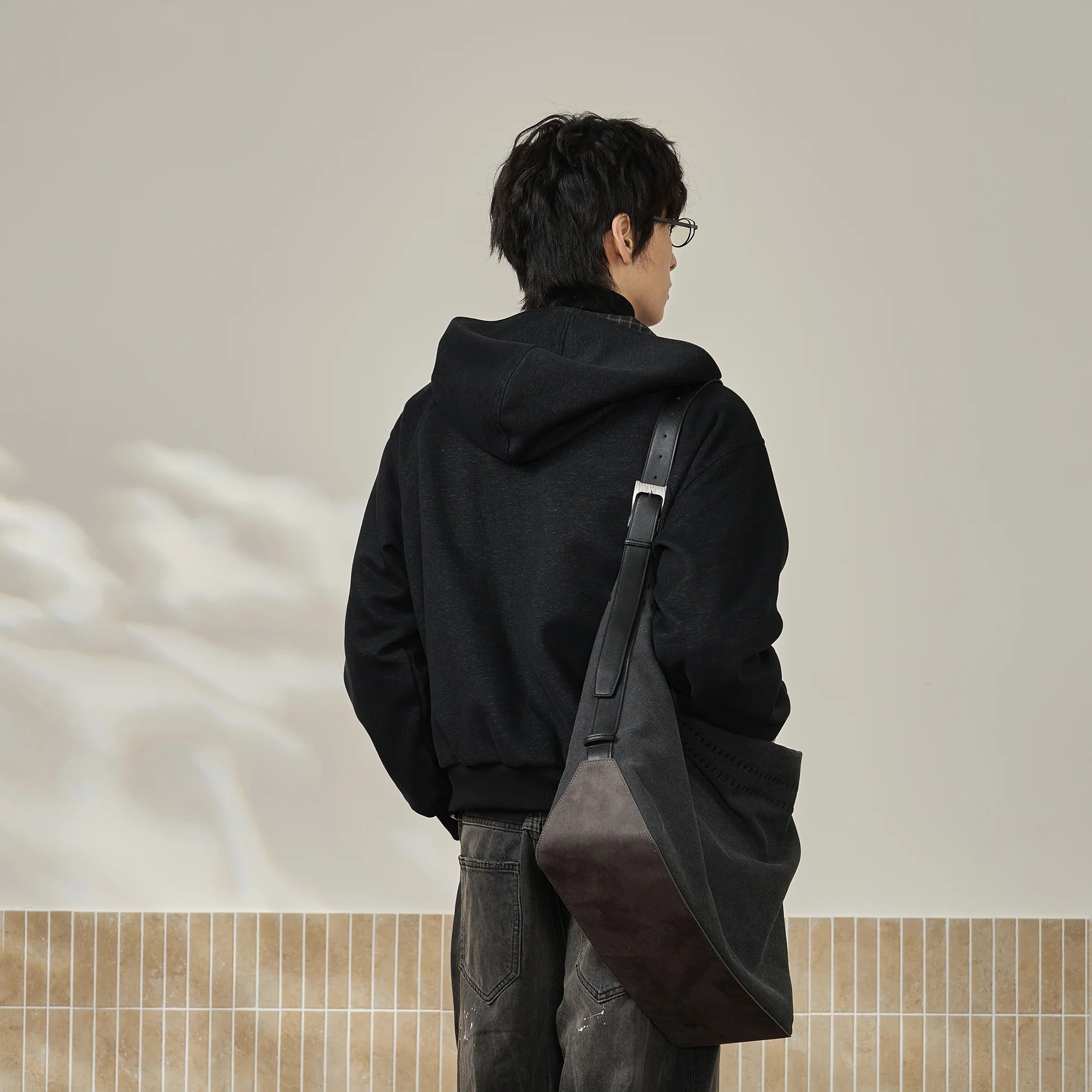 MOITIEDEPETALE Reversible Plaid Liner Hooded Jacket