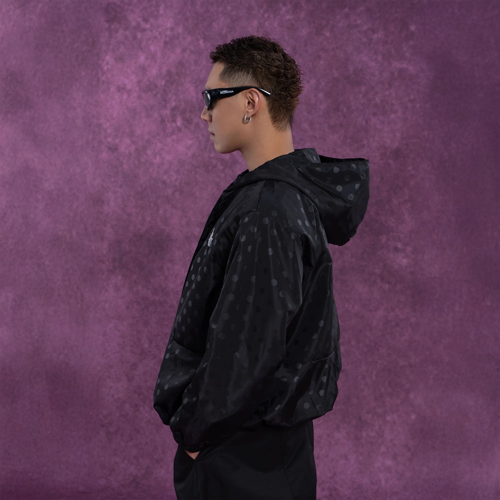 CLP Polka Dot Windproof Hooded Jacket