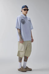 F2CE Pinstriped Half-Zip Polo Pocket T-Shirt