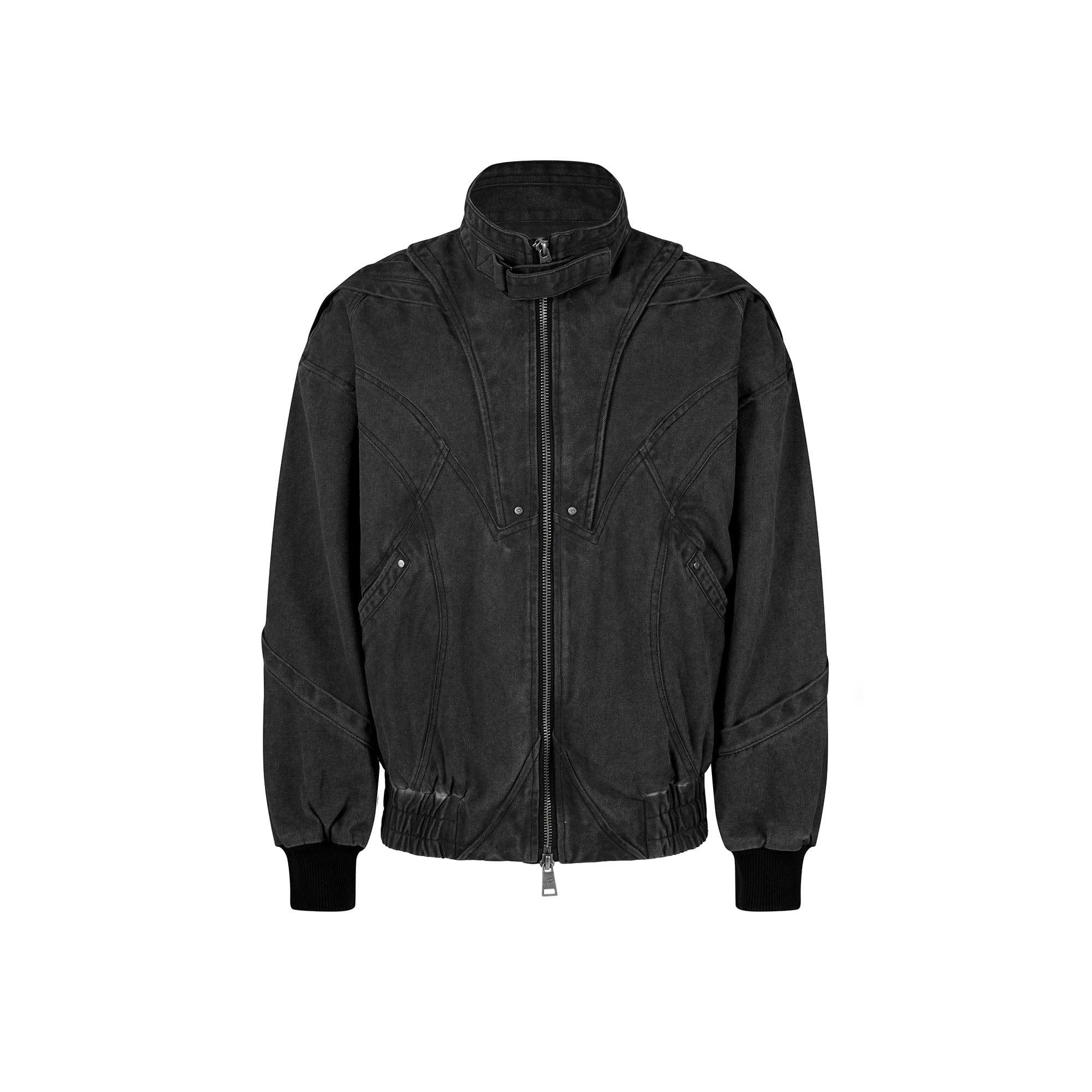 CATSSTAC Deconstructed Faded Wash Dual-Zipper Jacket