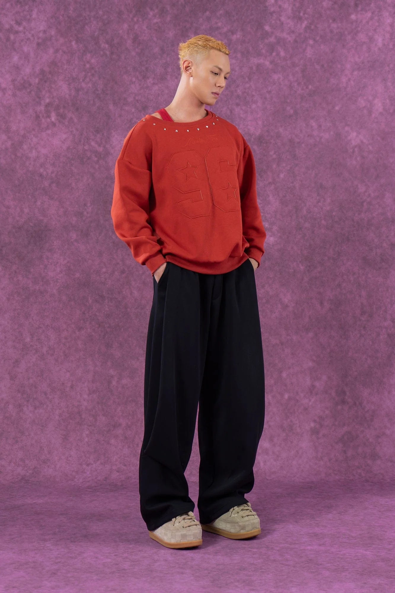CLP No.96 Patch Studded Sweatshirt