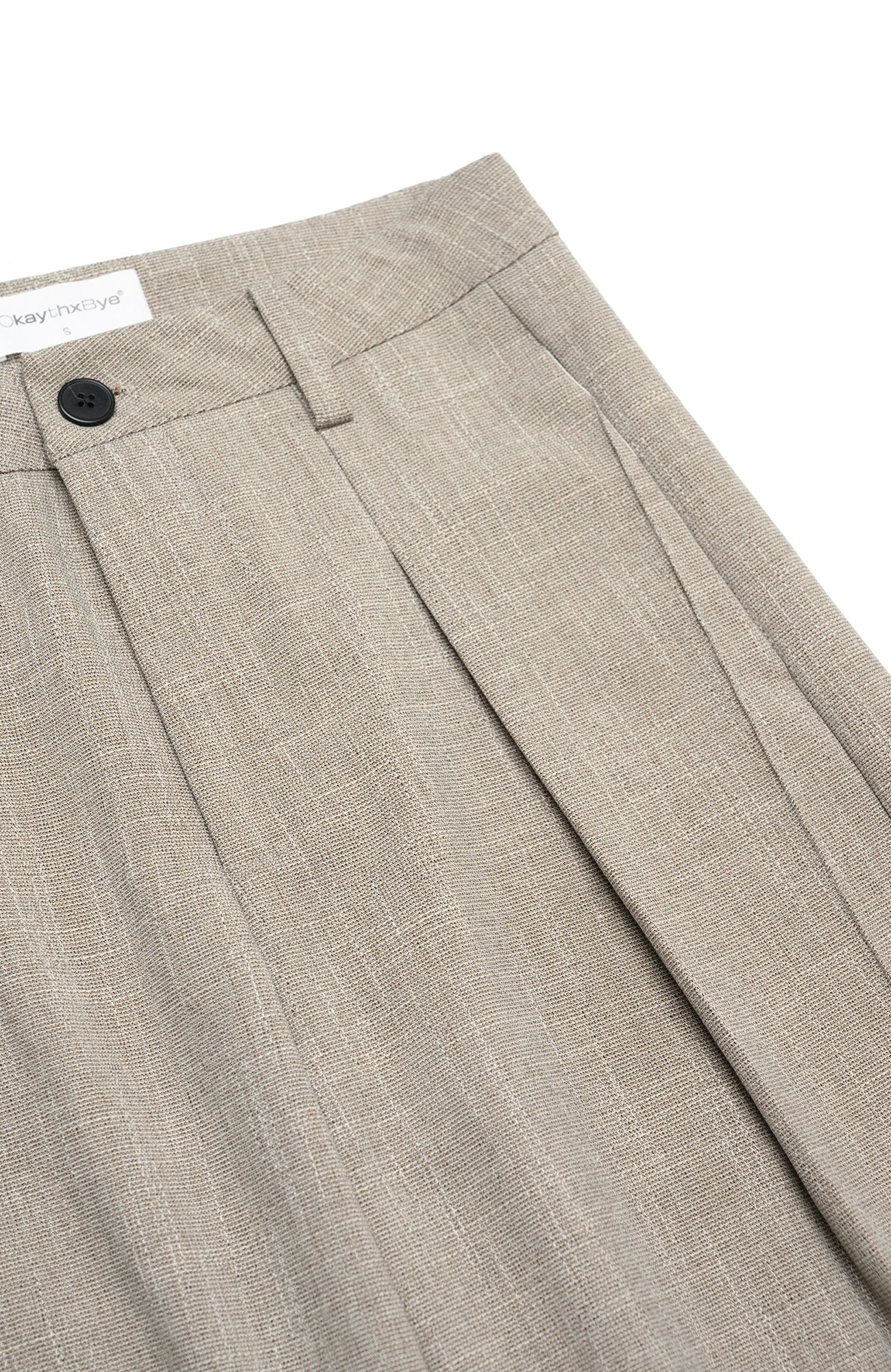 OKAYTHXBYE Essential Pleated Wide-Leg Trousers