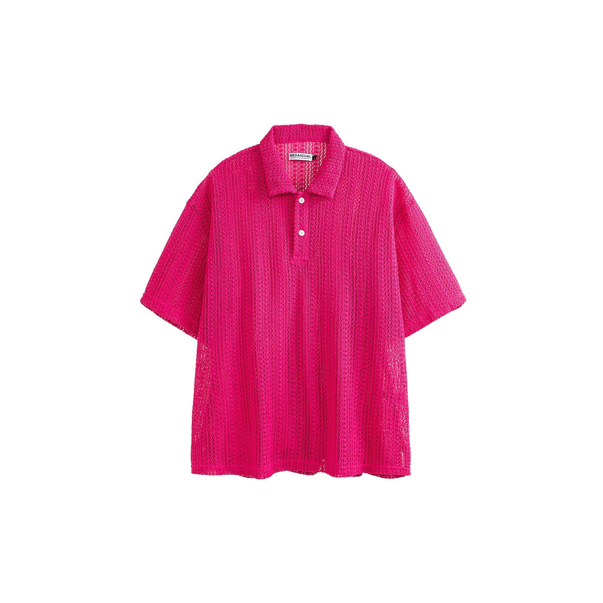 ME DA IGUAL Crochet Polo Oversized T-Shirt