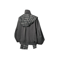 RELABEL Detachable Plaid Hooded Jacket