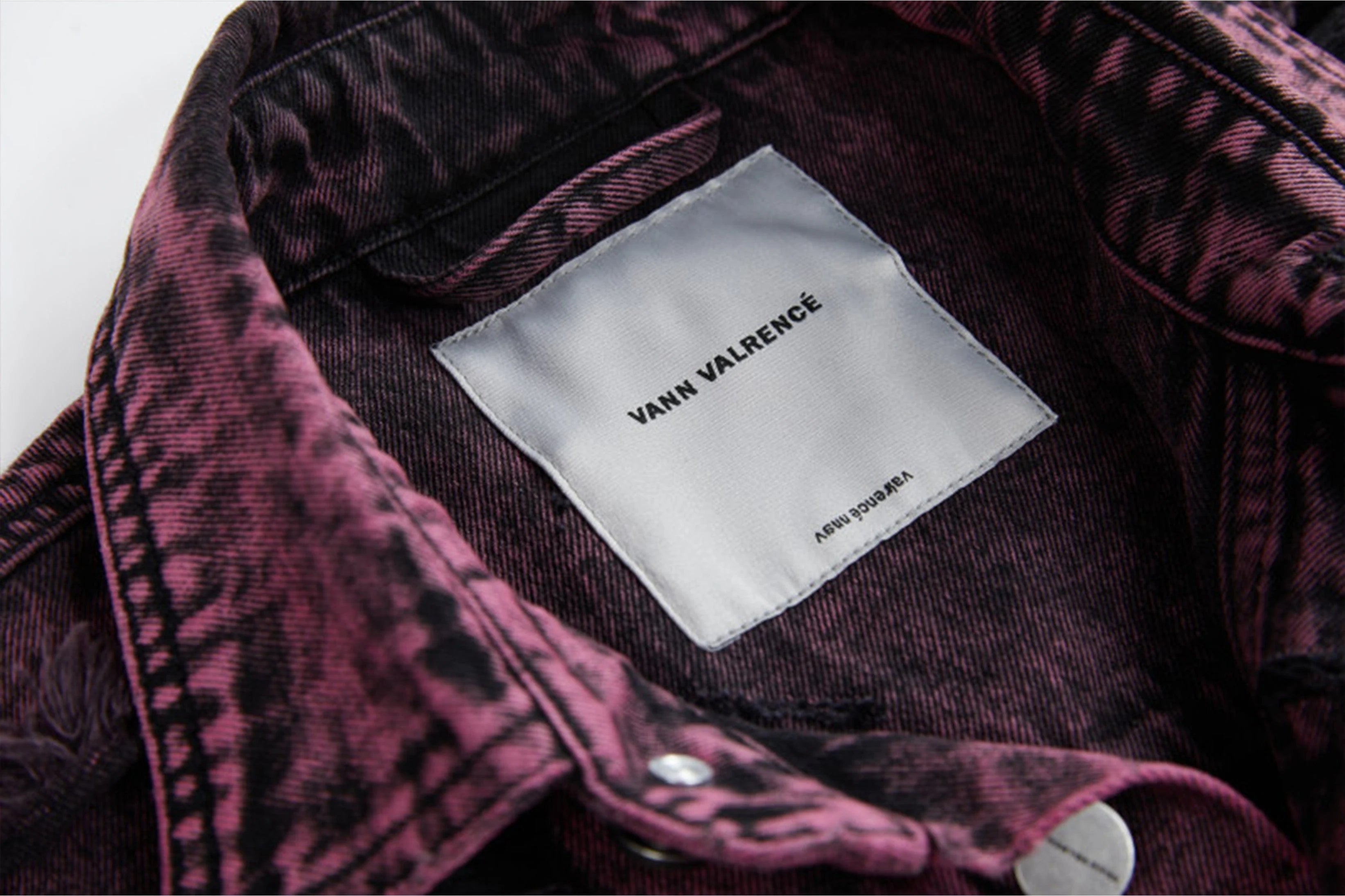 VANN VALRENCE Distressed Frayed Denim Shirt Jacket