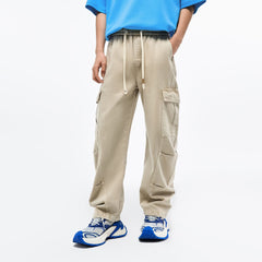 OVERLAPS Multi-Pocket Utility Curved Cargo Pants