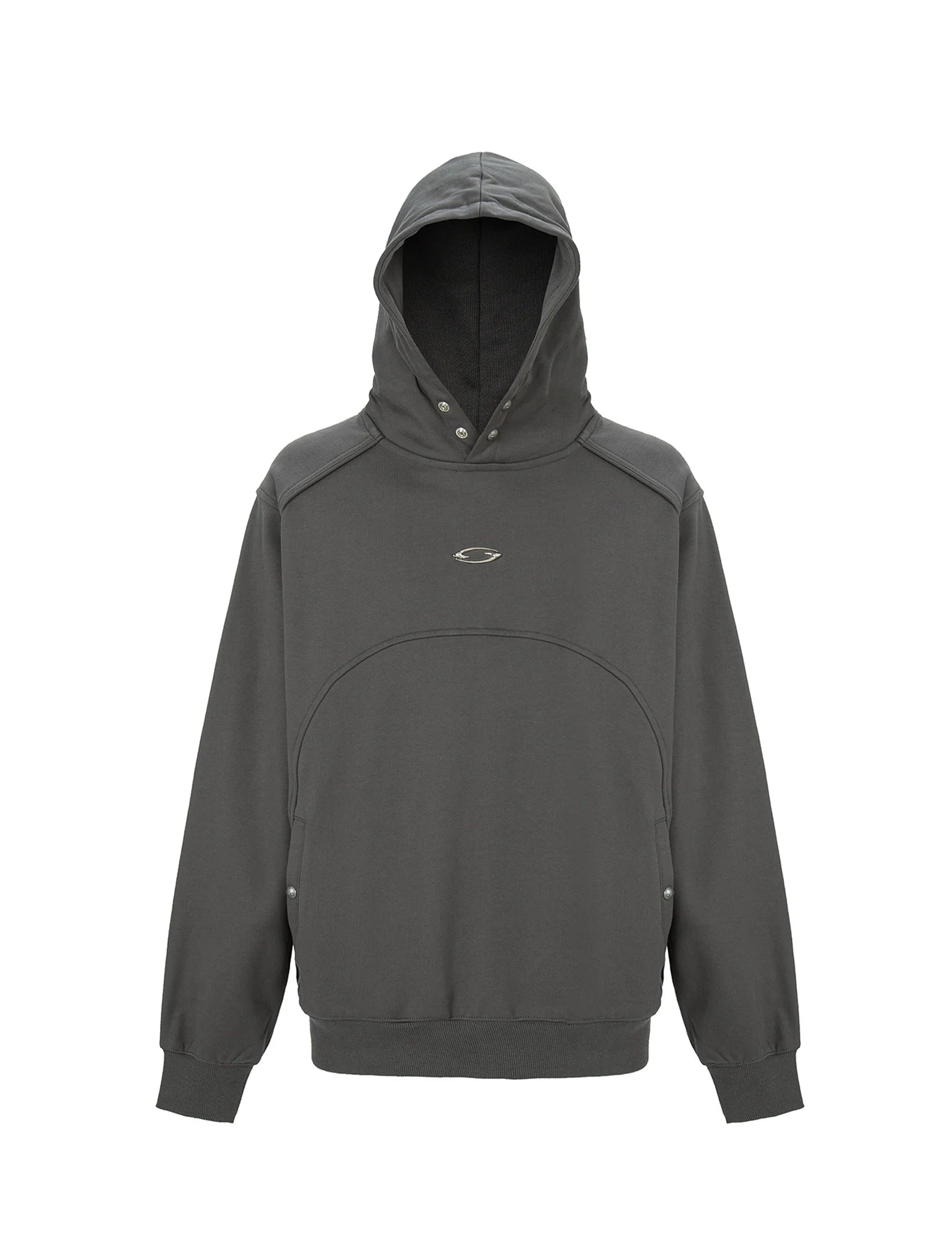 F2CE Essential Metal Badge Snap Hoodie