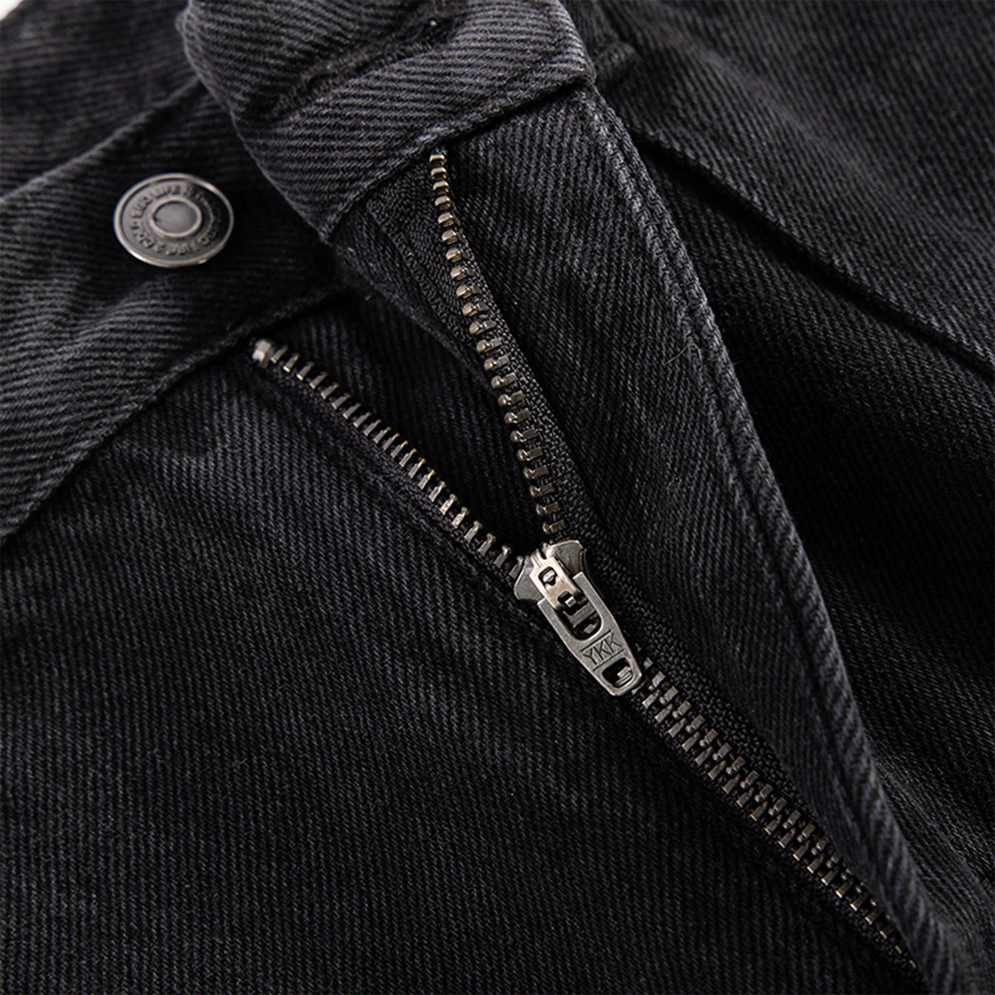 F2CE Washed Panel Multi-Pocket Straight-Leg Jeans