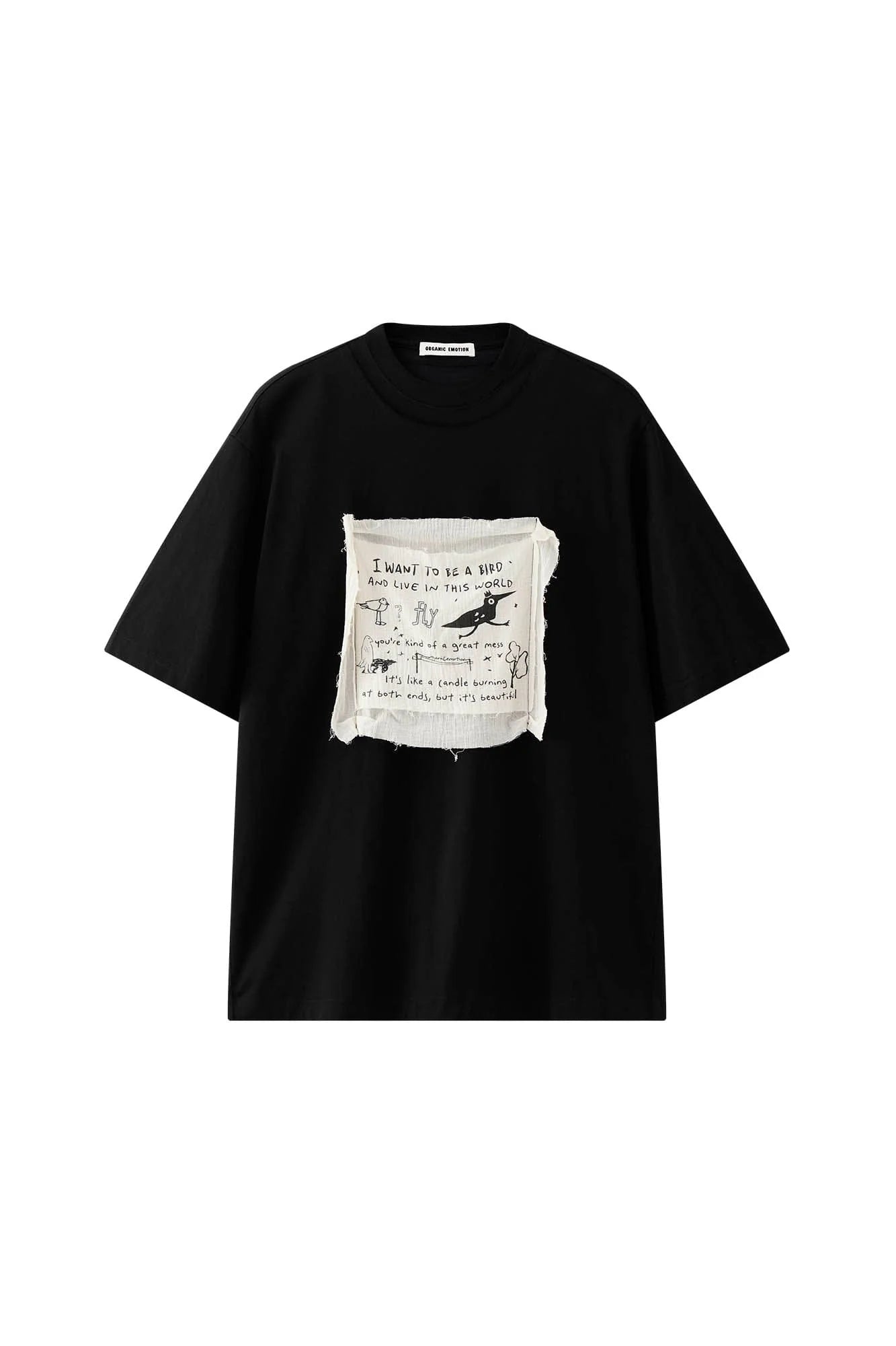 ORGANIC EMOTION Script Patchwork Sorona T-Shirt