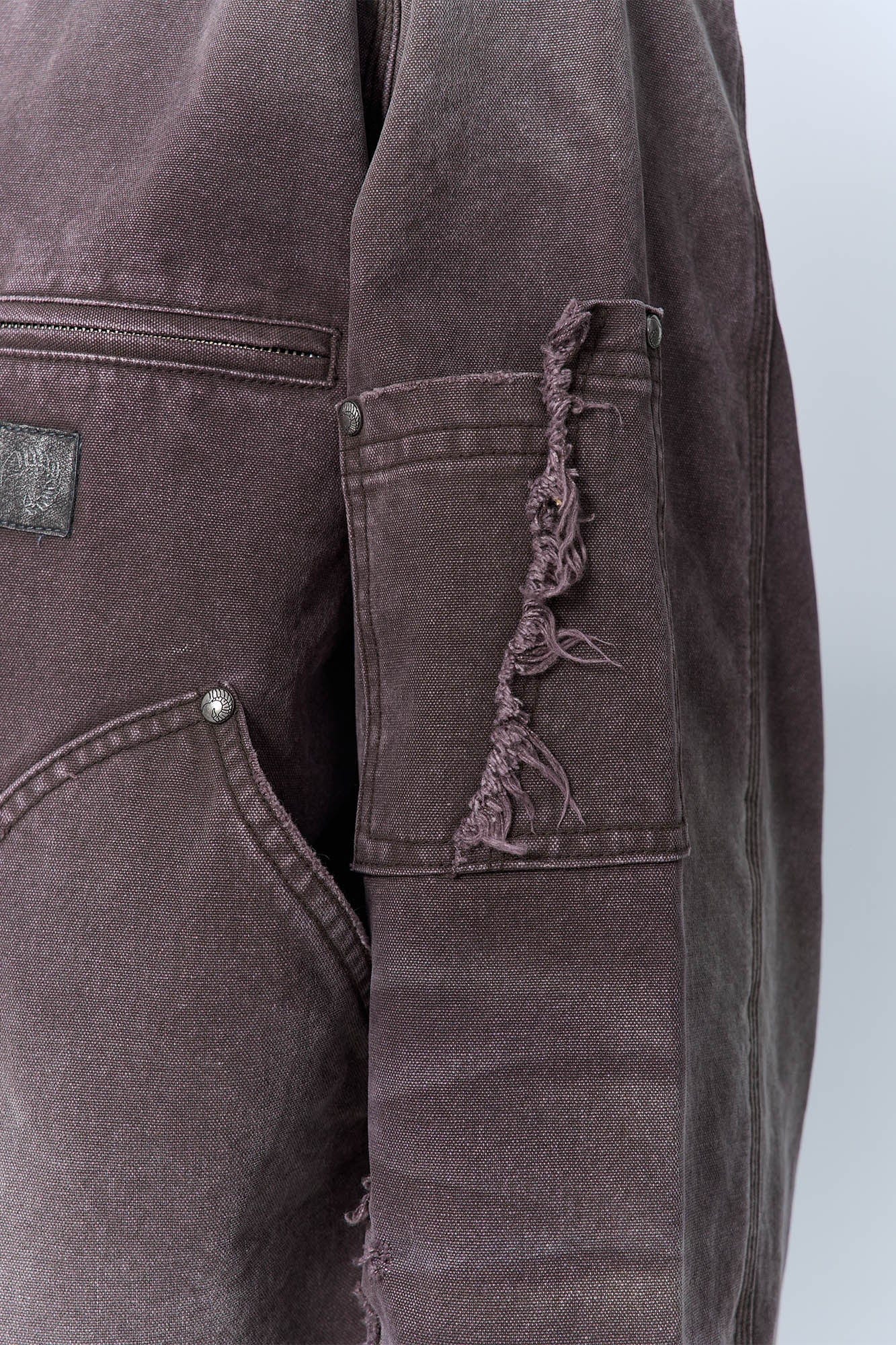 IN EXISTENCE Dirty-Washed Contrast Collar Detroit Jacket