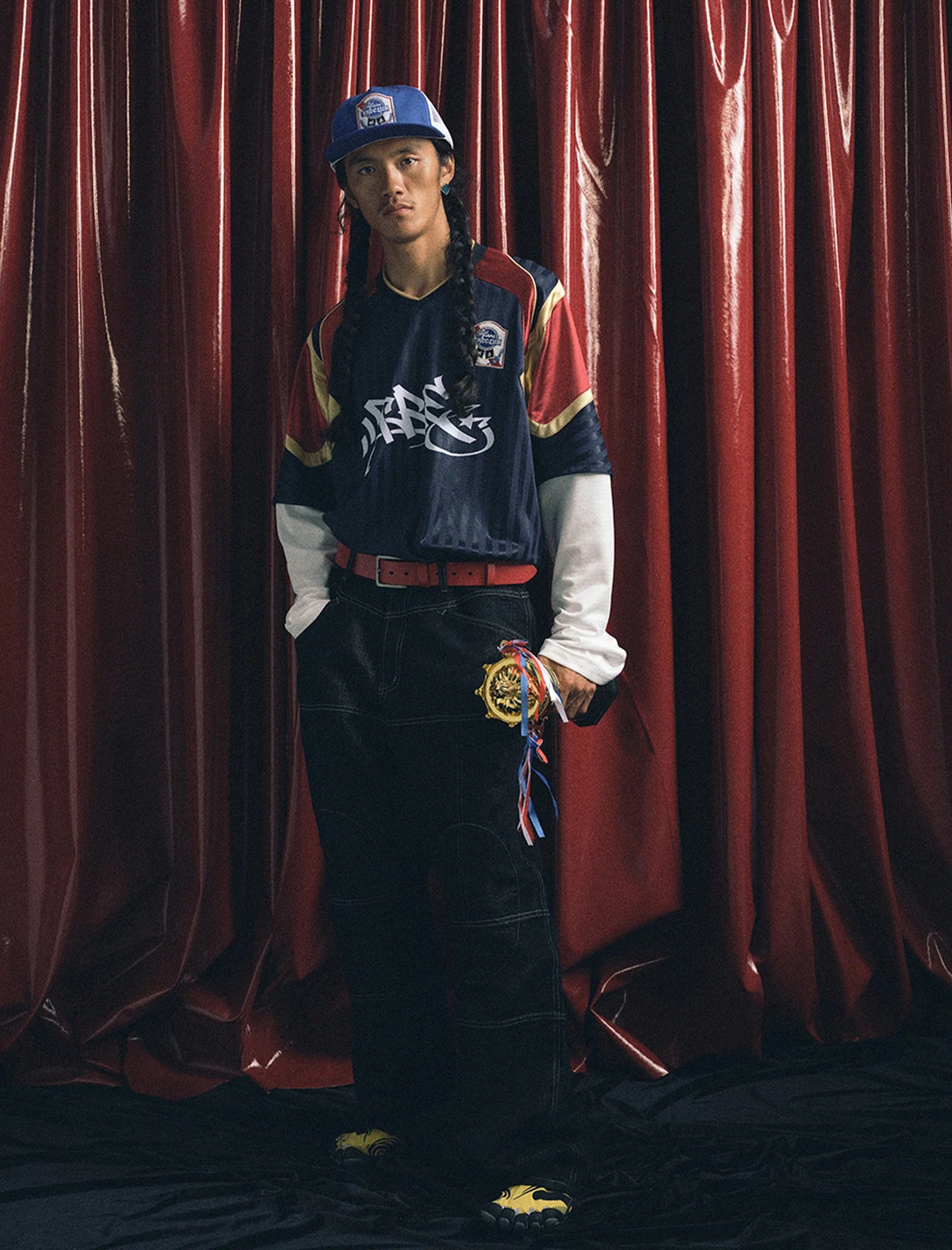 TRECLUB Layered Contrast Panel Hockey Jersey Tee
