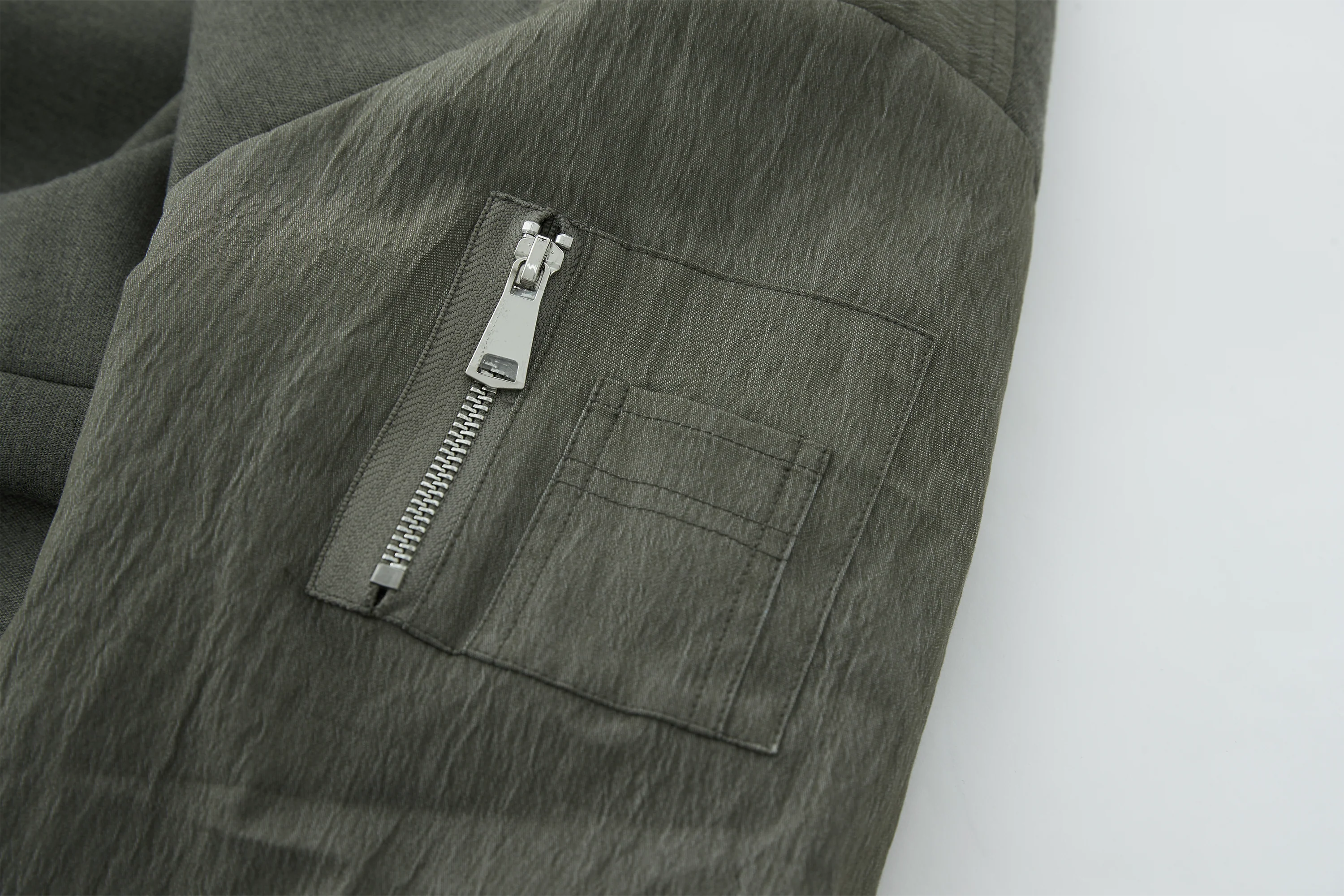 SAME FLOW Multi-Pocket Paneled Bomber-Sleeve Suit Jacket