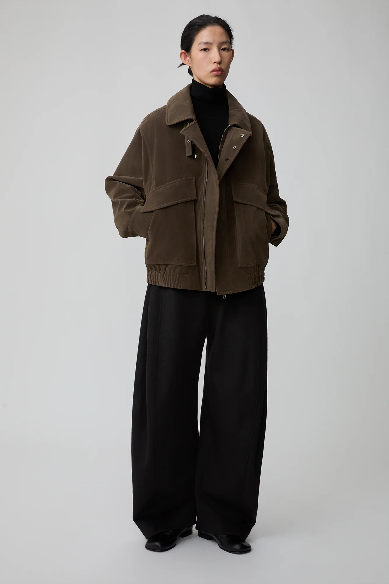 OPICLOTH Essential Wool-Blend Barrel Pants