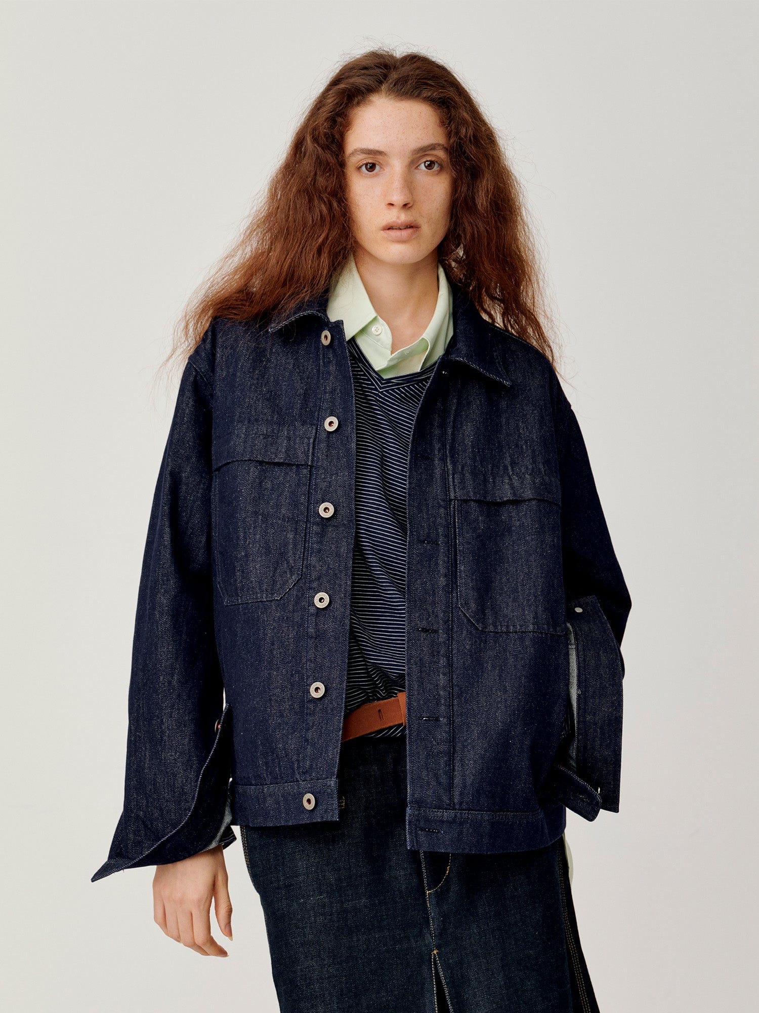 OPICLOTH Retro Dual-Pocket Denim Jacket