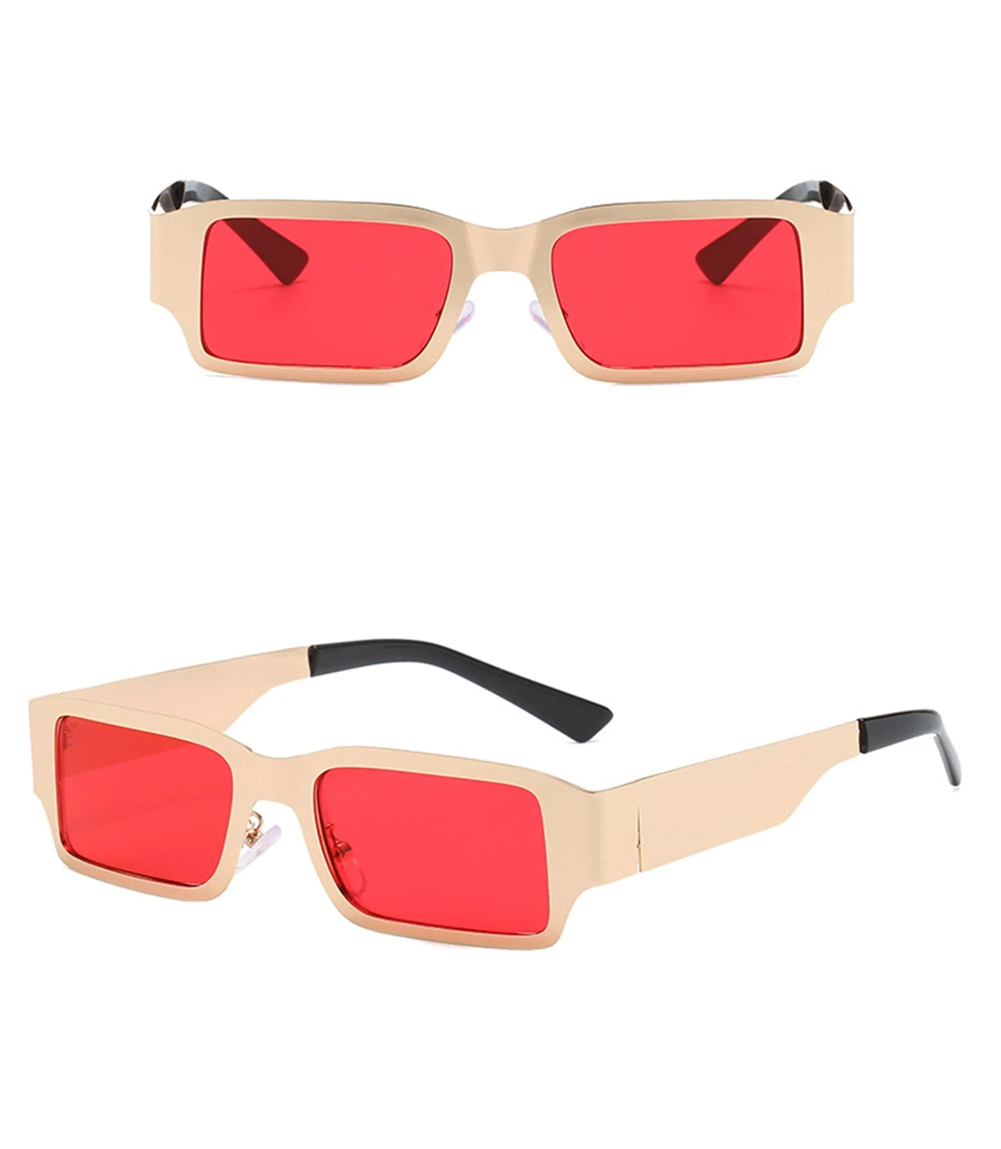 DAMAGE ASIA OPTICALS Metallic Square Frame Sunglasses