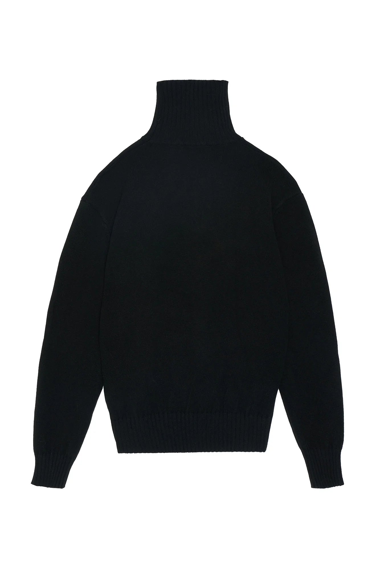 OUYANG WENJUN Contrast Spade Jacquard Turtleneck Sweater