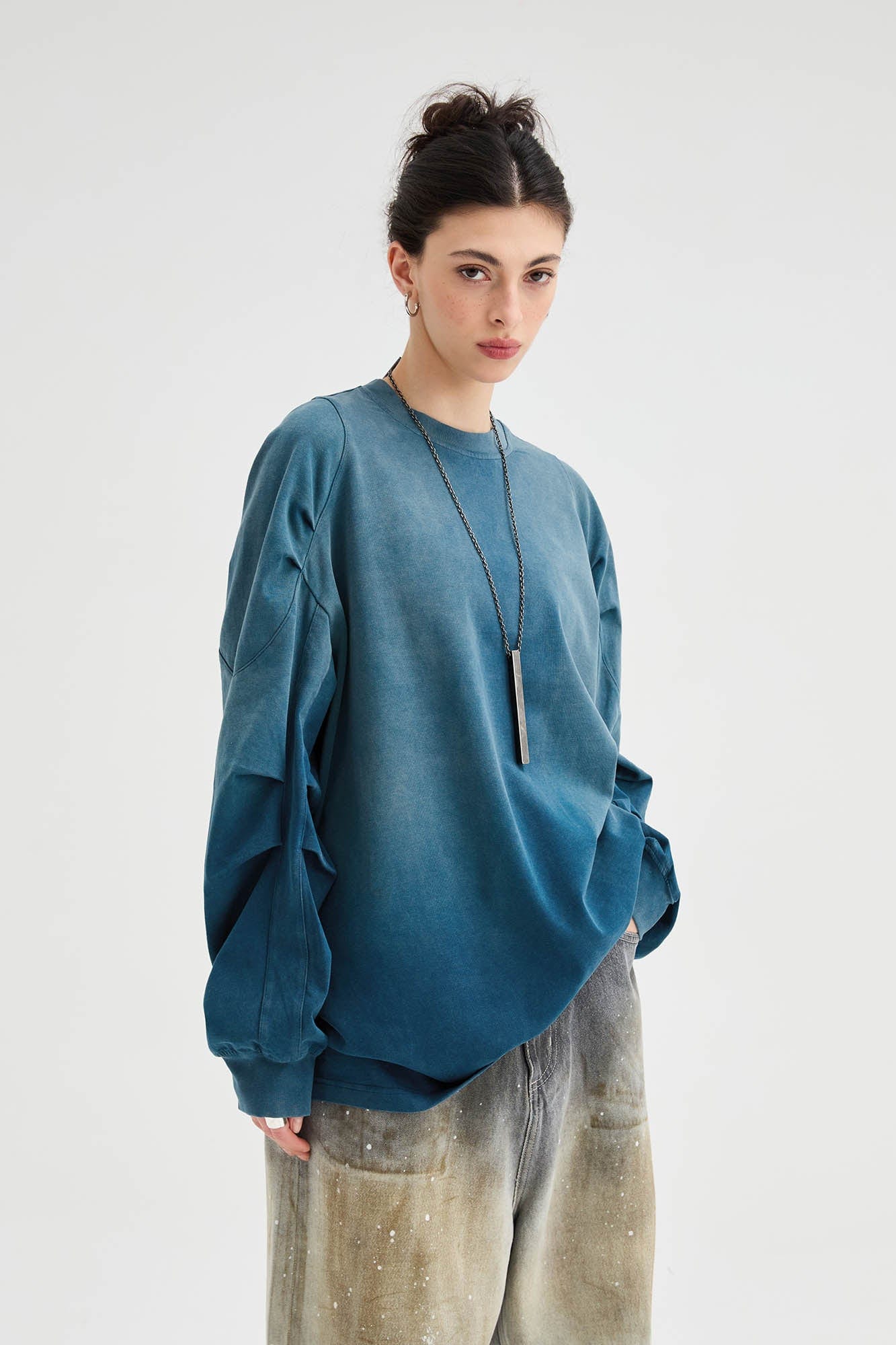 ORGANIC EMOTION Iceberg Gradient Long-Sleeve Tee