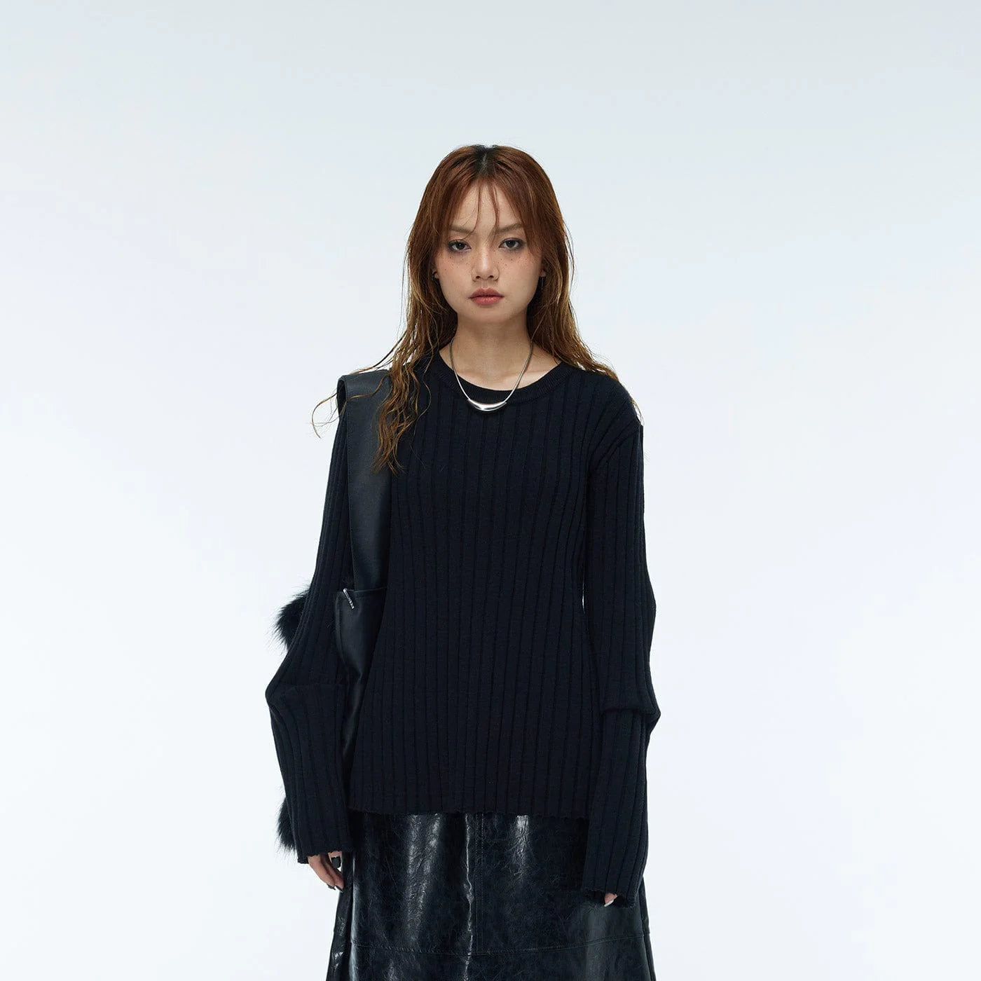 WHISTLEHUNTER Striped Logo Tag Slim-fit Sweater