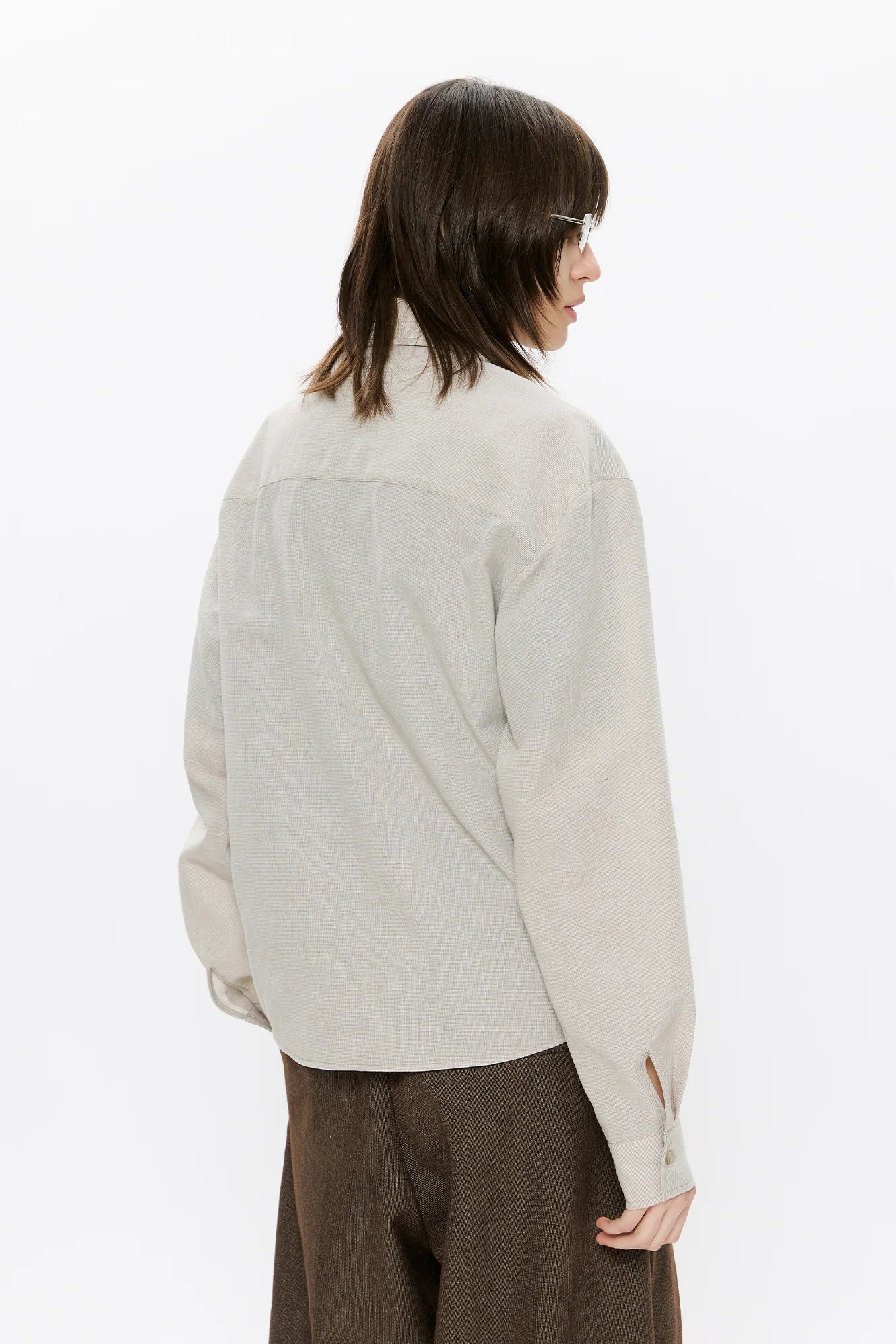 KREATE Linen Layered Check Shirt