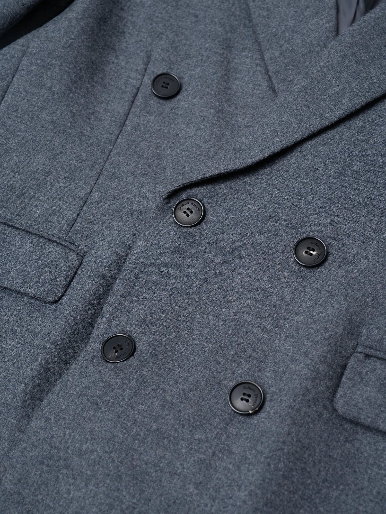 OUYANG WENJUN Double-Breasted Wool-Blend Blazer