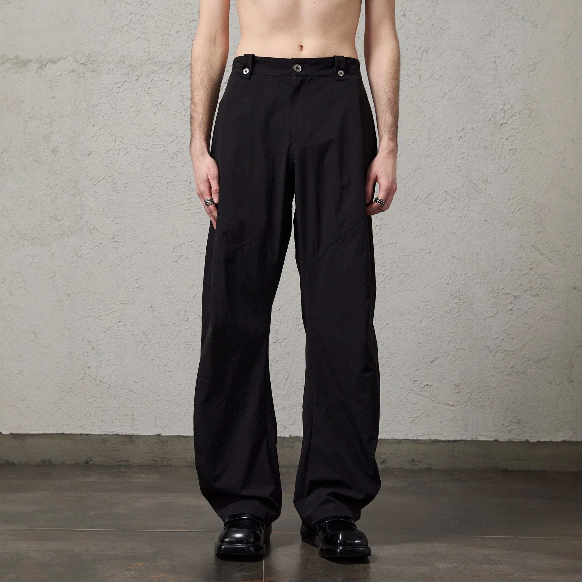 ORGANIC EMOTION Retro Spliced Curved Pants