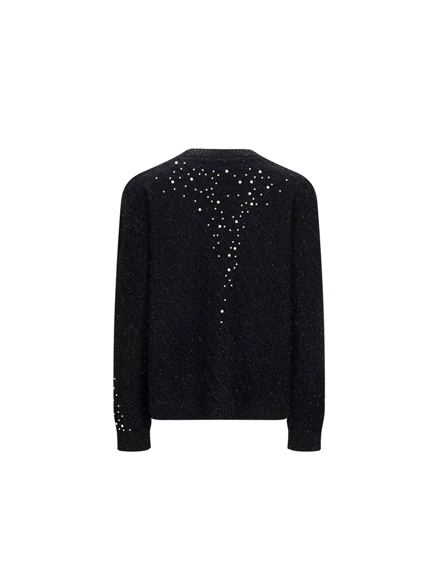 TIWILLTANG Pearl-Embellished Cable Knit Cardigan