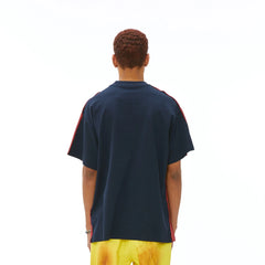VANN VALRENCE Contrast Split Graphic T-Shirt