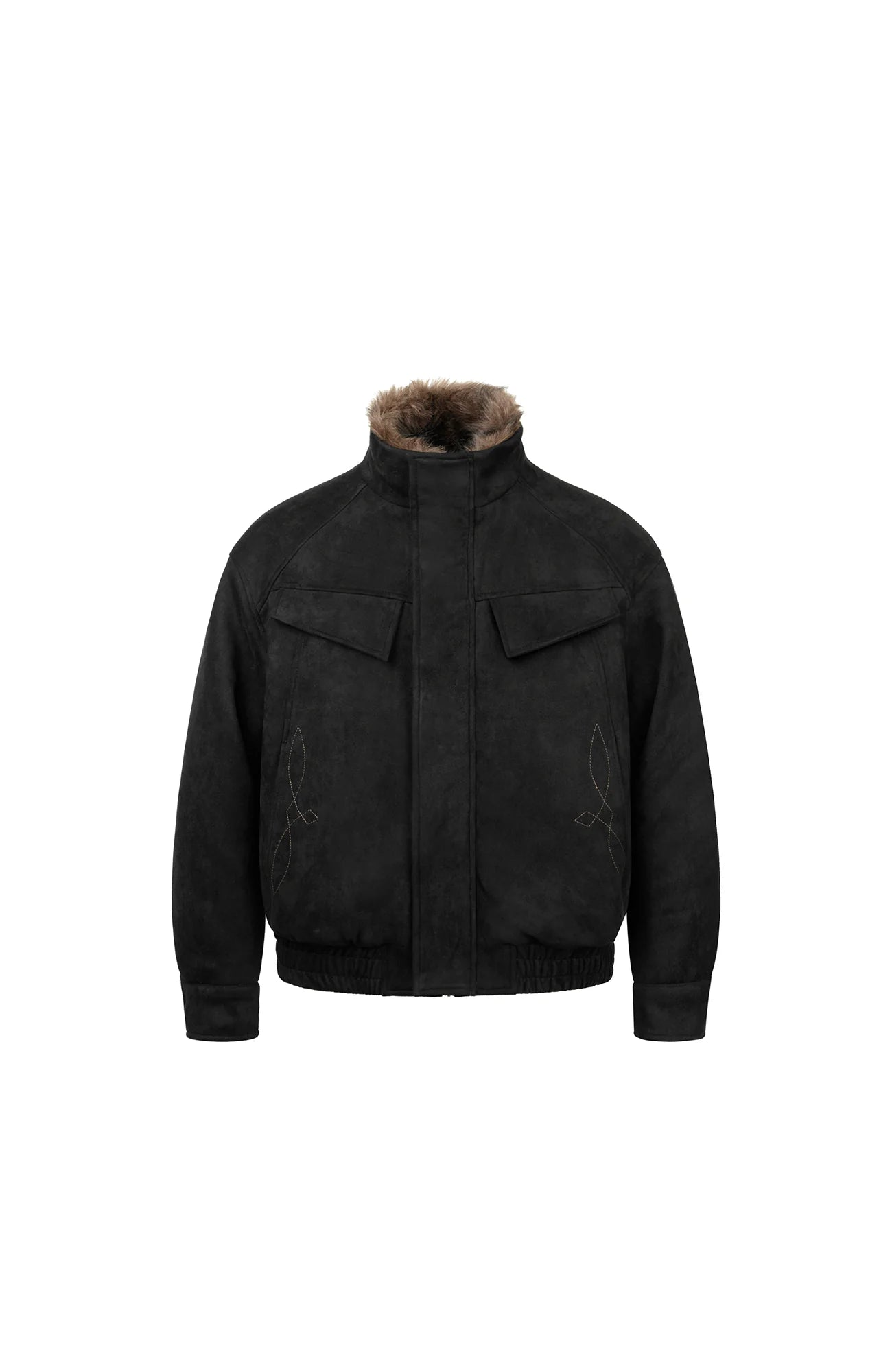 OKAYTHXBYE Faux Fur-Lined Utility Bomber
