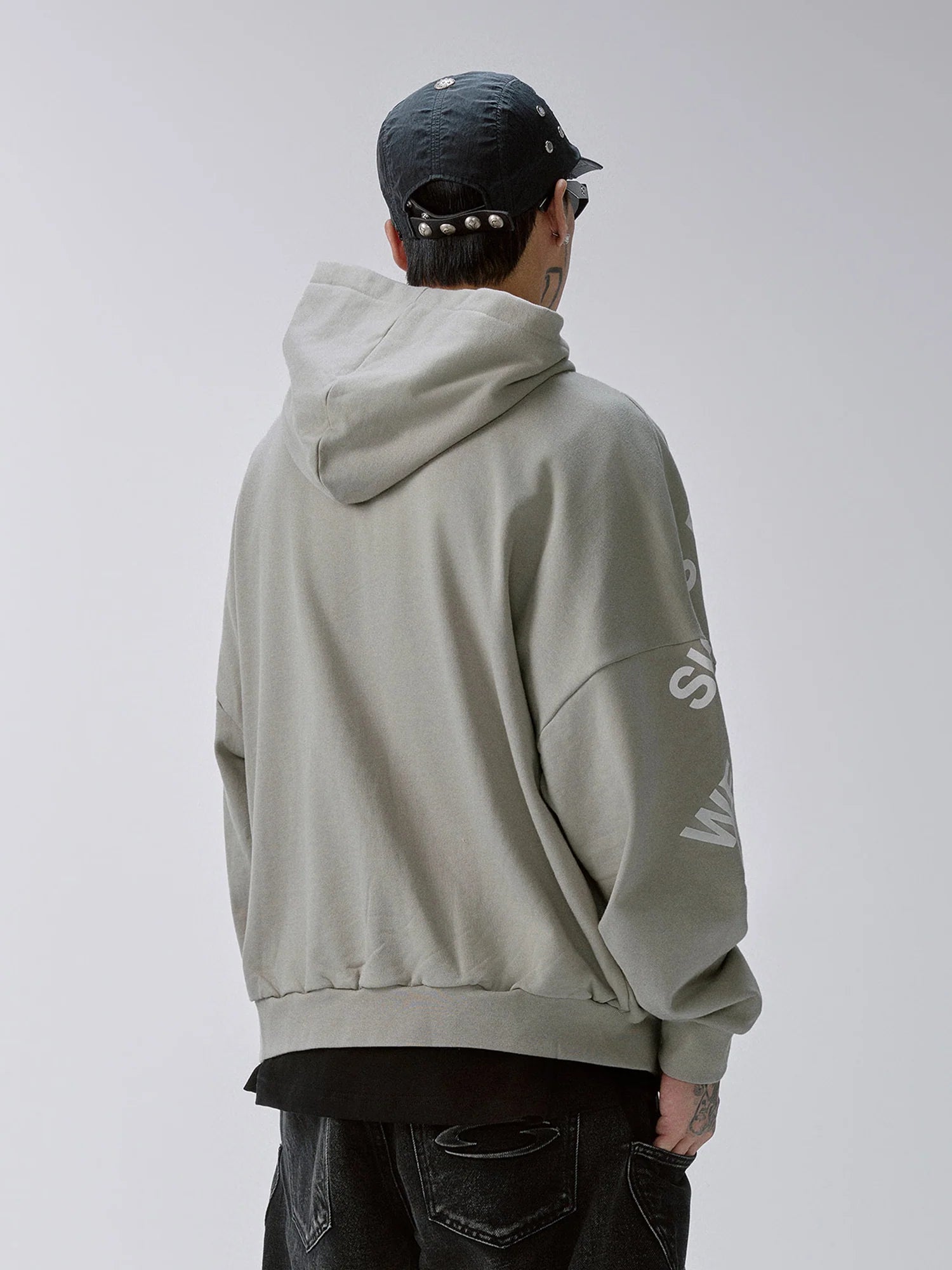 F2CE Embroidery Slogan Graphic Zip-Up Hoodie