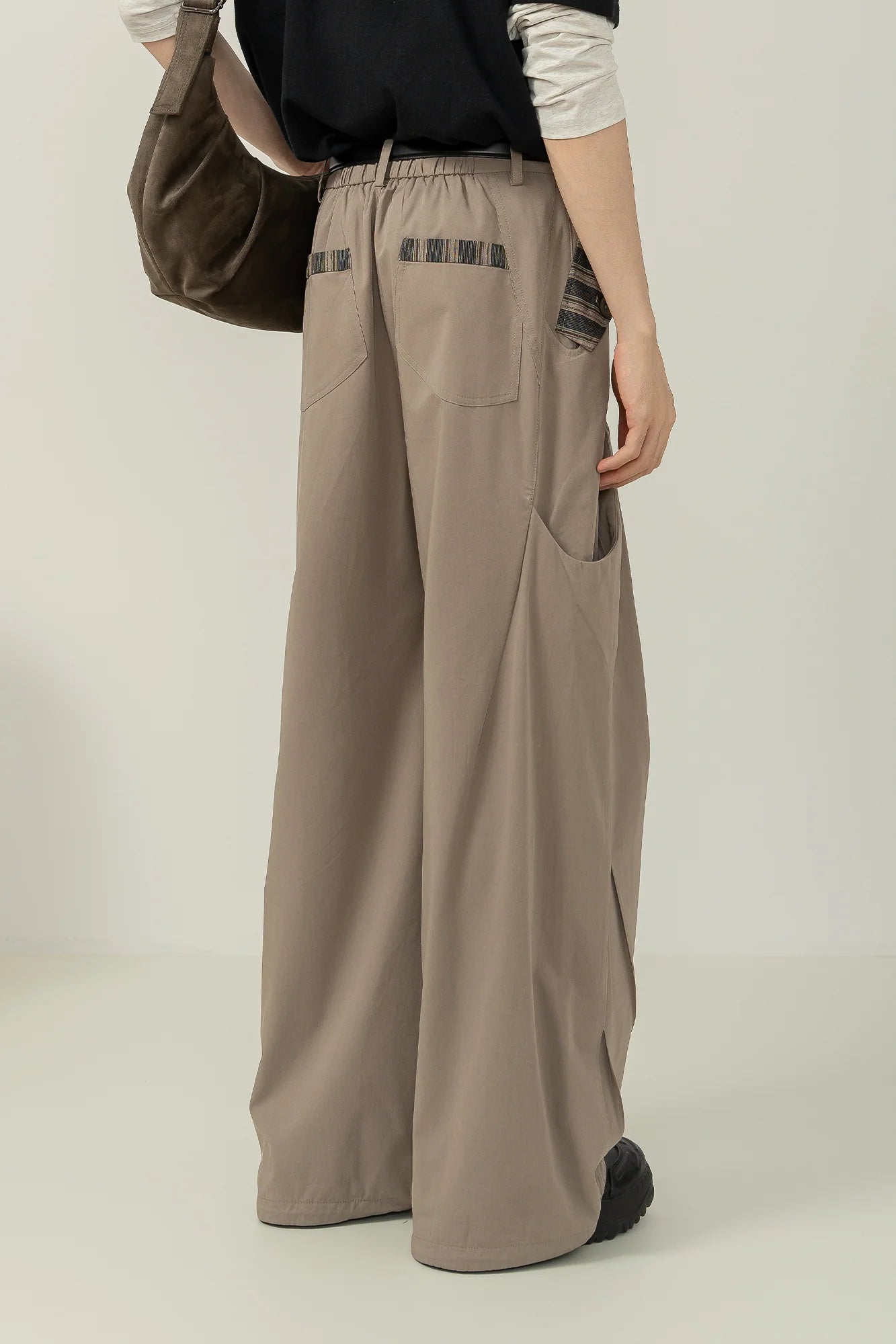 MOITIEDEPETALE Pleated Panel Oversized Cargo Pants