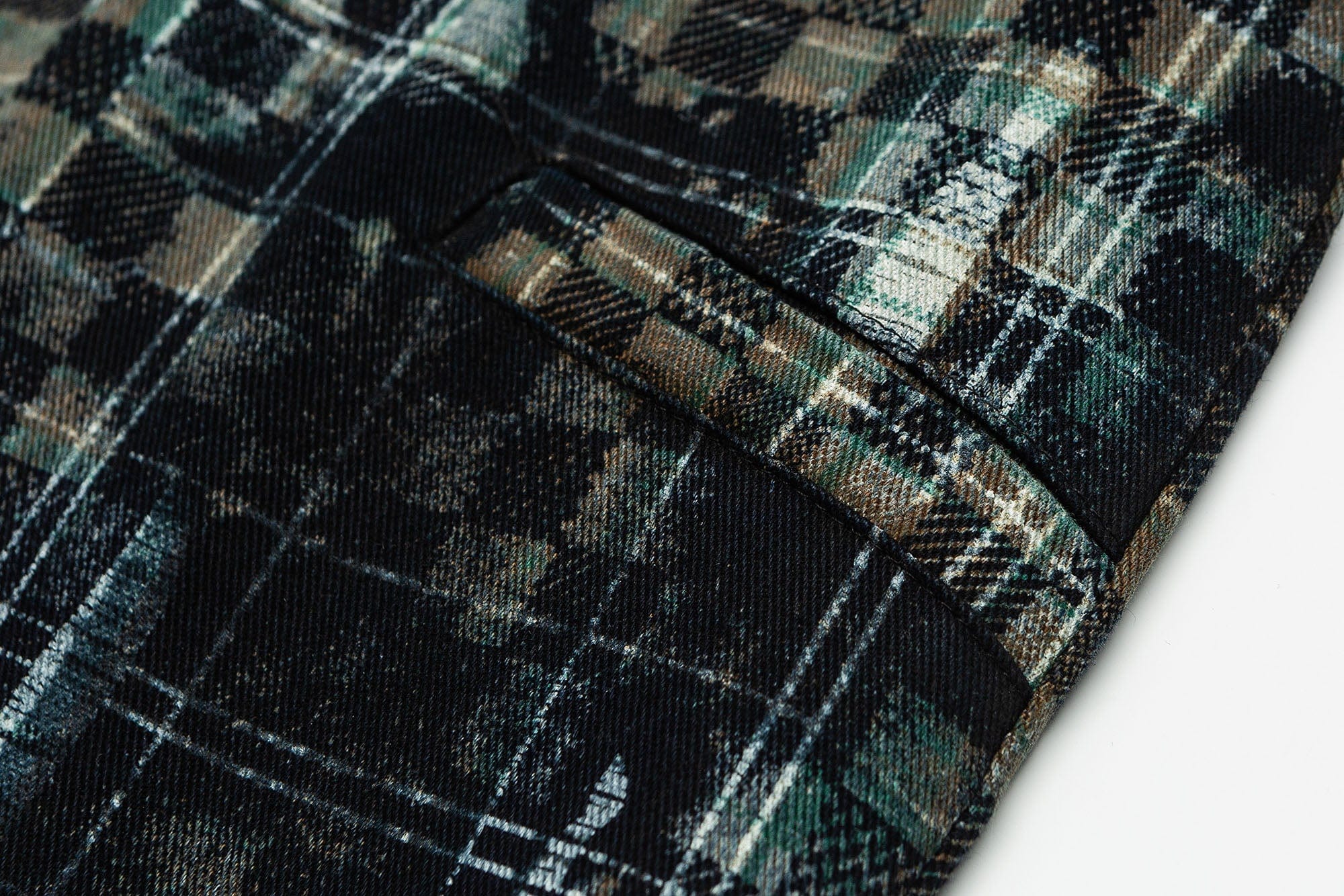 ME DA IGUAL Tie-Dye Washed Camo Checks Elastic Pants