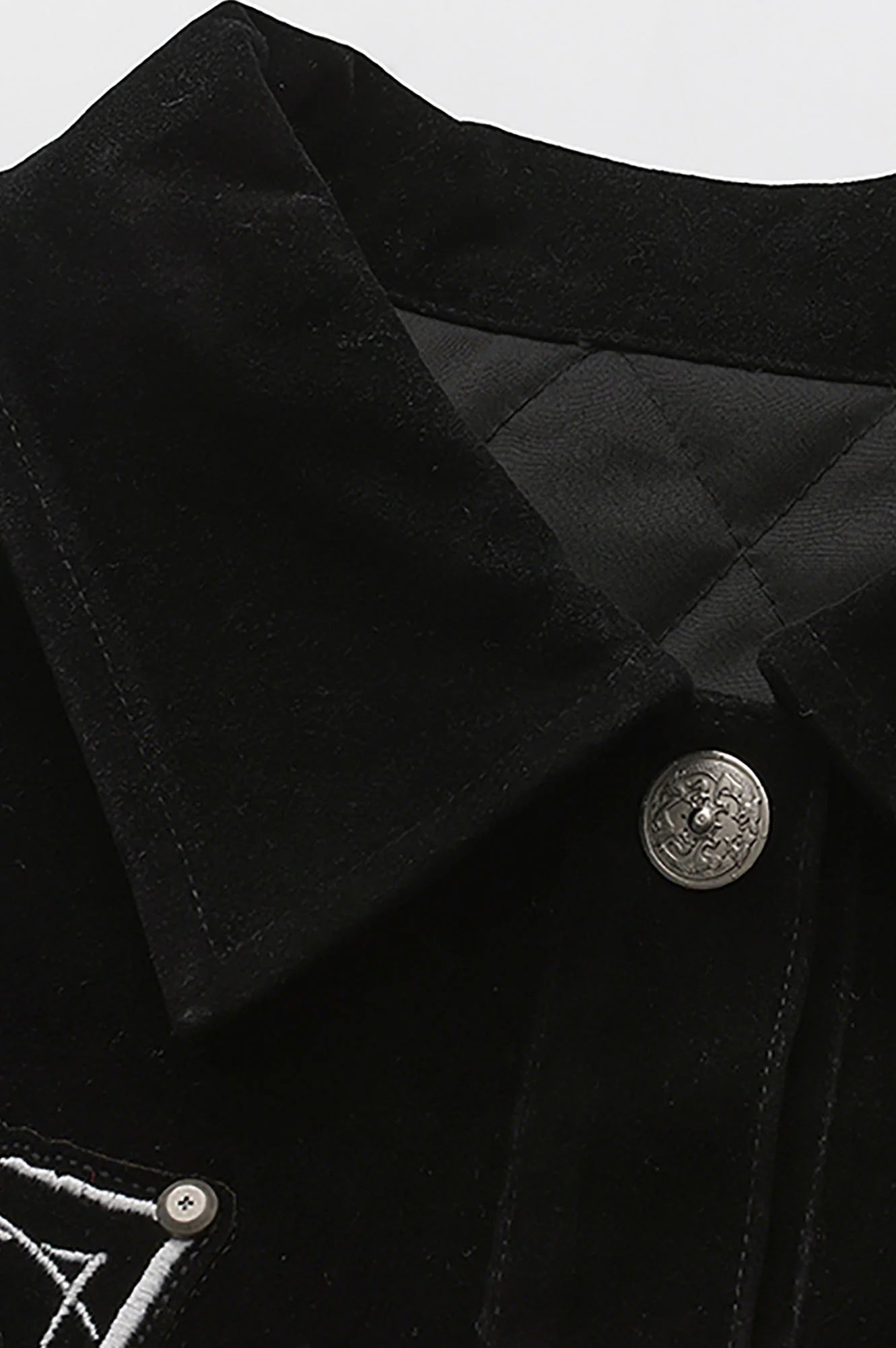 LUUUCAM Dragon Embroidered Suede Jacket