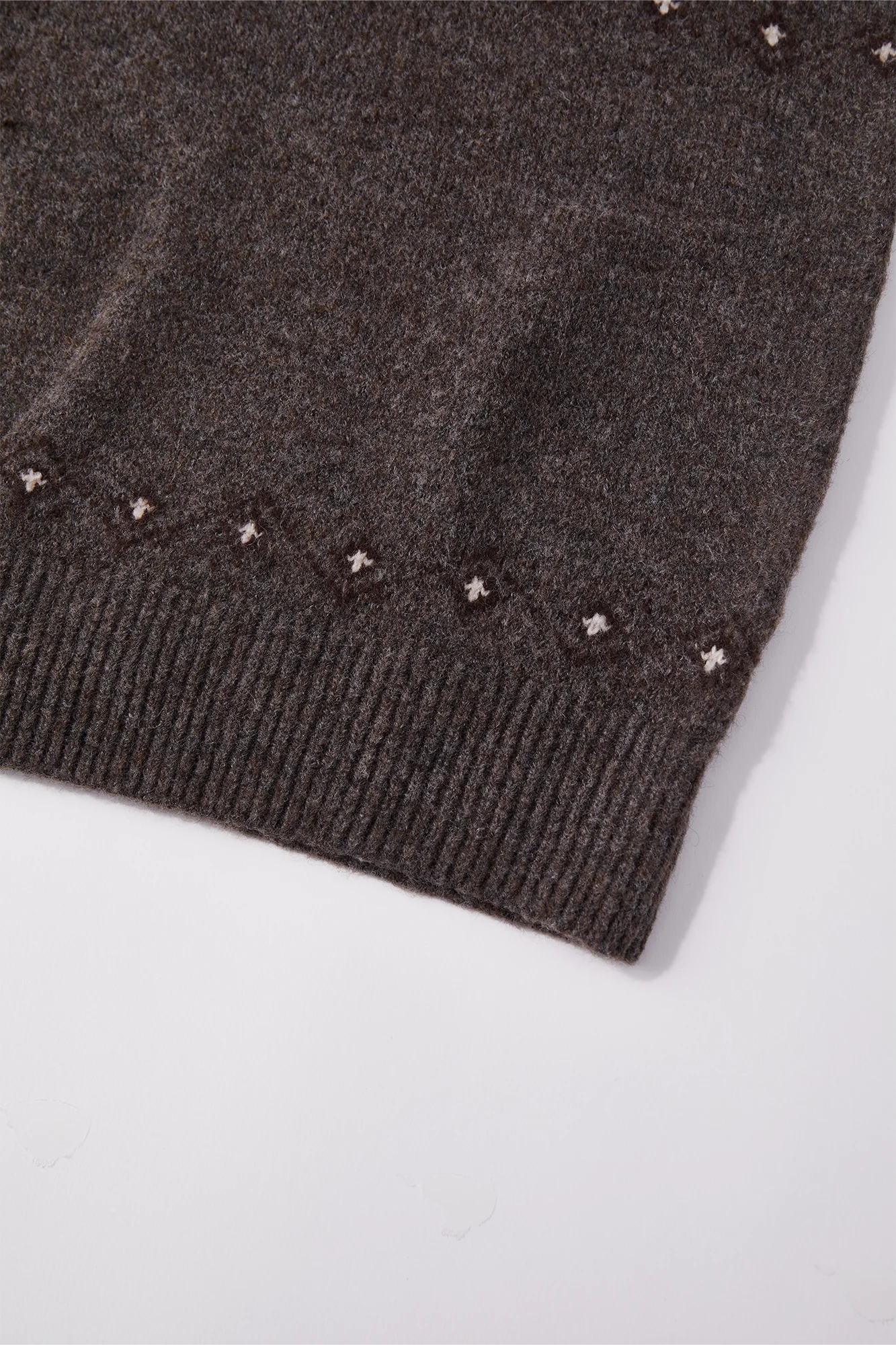 OPICLOTH Fair Isle Knit Polo Sweater