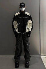 F2CE Deconstructed Detachable-Hood Color-Block Windbreaker