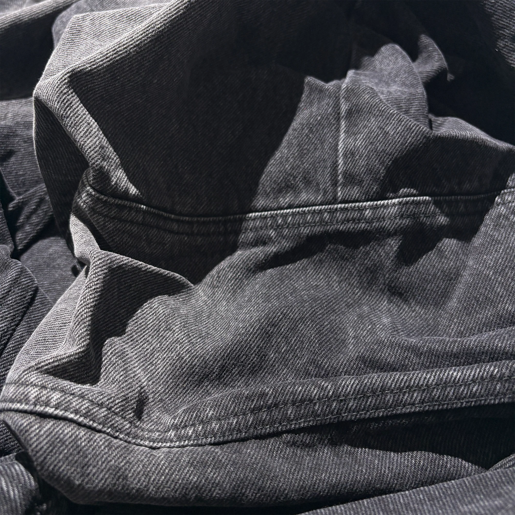 PCCVISION Distressed Wrinkled Stacked Baggy Jeans