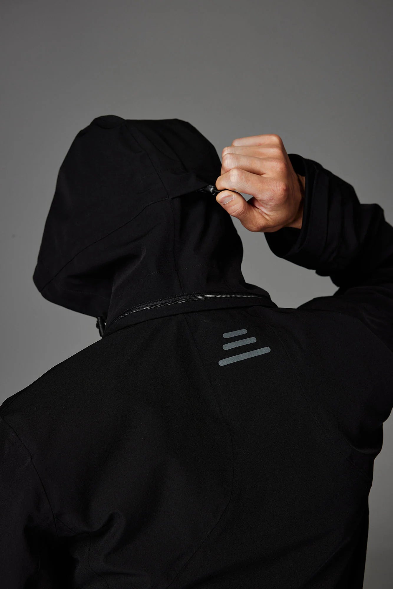 CATSSTAC Reflective Panels Tech Windbreaker Hooded Jacket