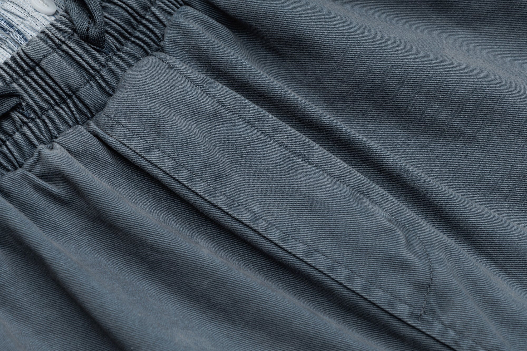 OVDY Layered-Waist Distressed Straight-Leg Pants