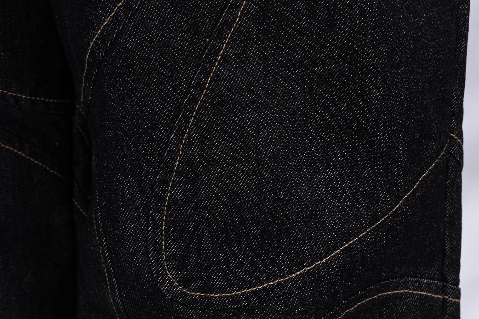 CATSSTAC Contrast Stitch Paneled Raw Jeans