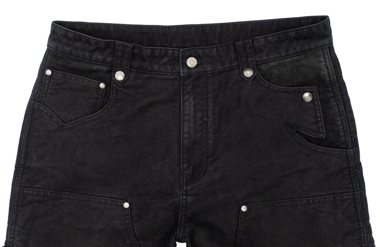 IN EXISTENCE Leather Splice Double-Knee Carpenter Pants