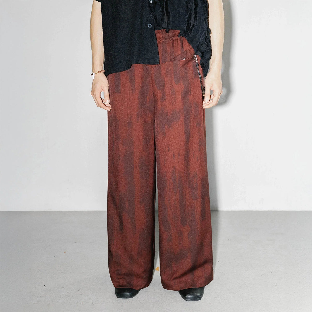 ALVNG AR ANTS Tie-Dye Reversible Wide-Leg Drawstring Pants