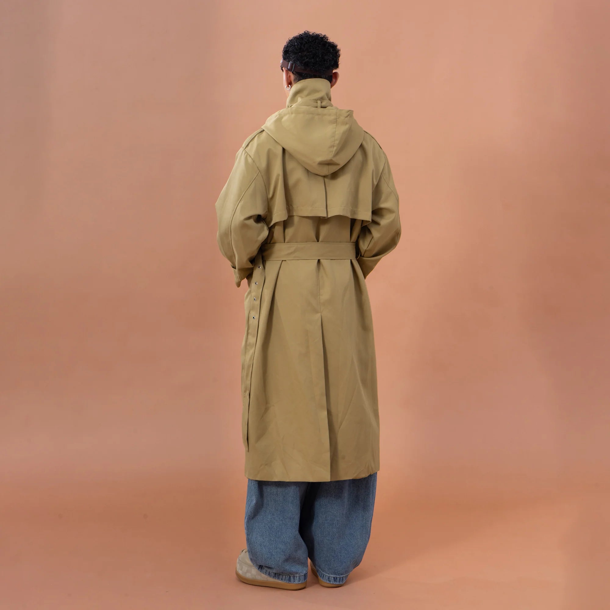 CLP Utility Belted Hooded Trench Coat