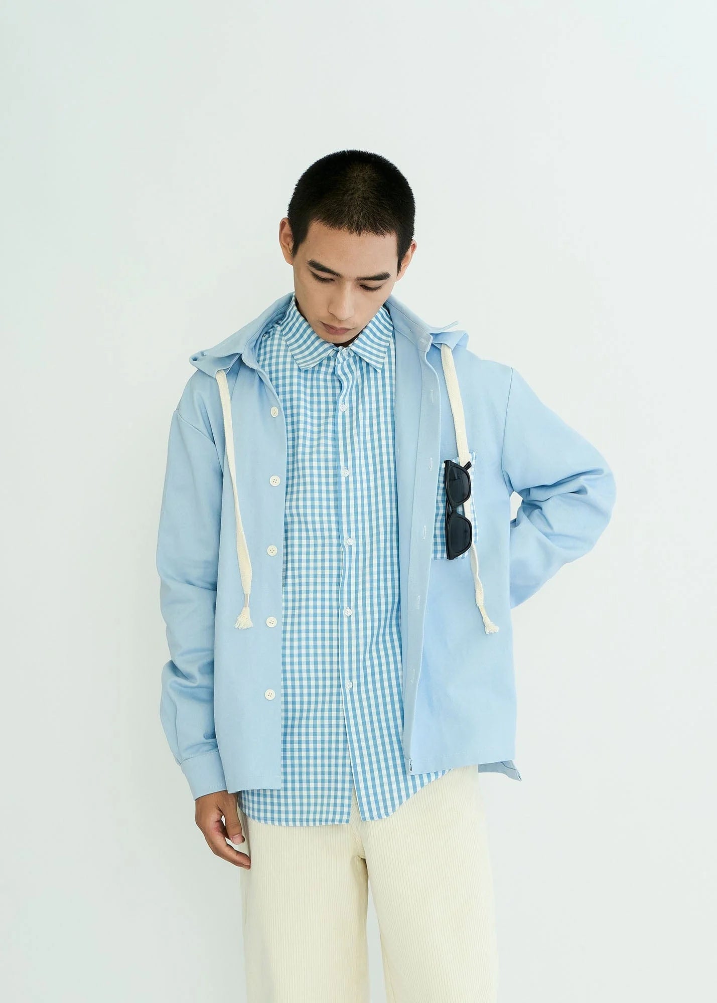WIID Checks Pocket Hooded Shirt