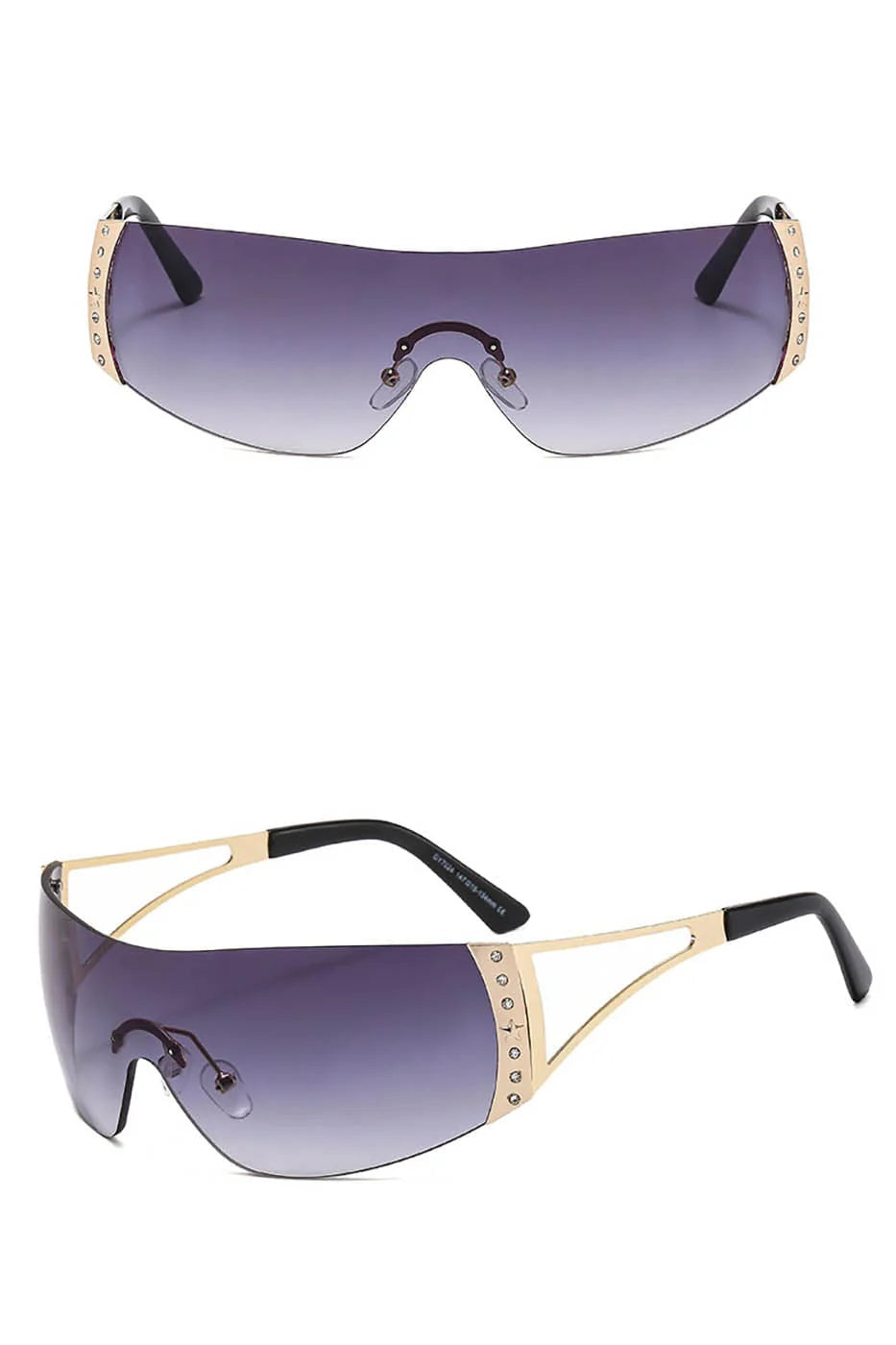 DAMAGE ASIA OPTICALS Rhinestone Frameless Sunglasses