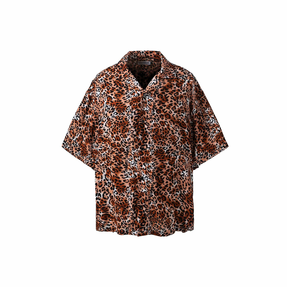 ME DA IGUAL Classic Leopard Full-Print Half Shirt