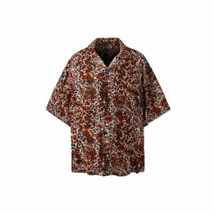 ME DA IGUAL Classic Leopard Full-Print Half Shirt