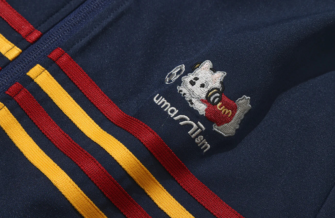 UMAMIISM Retro Striped Track Jacket