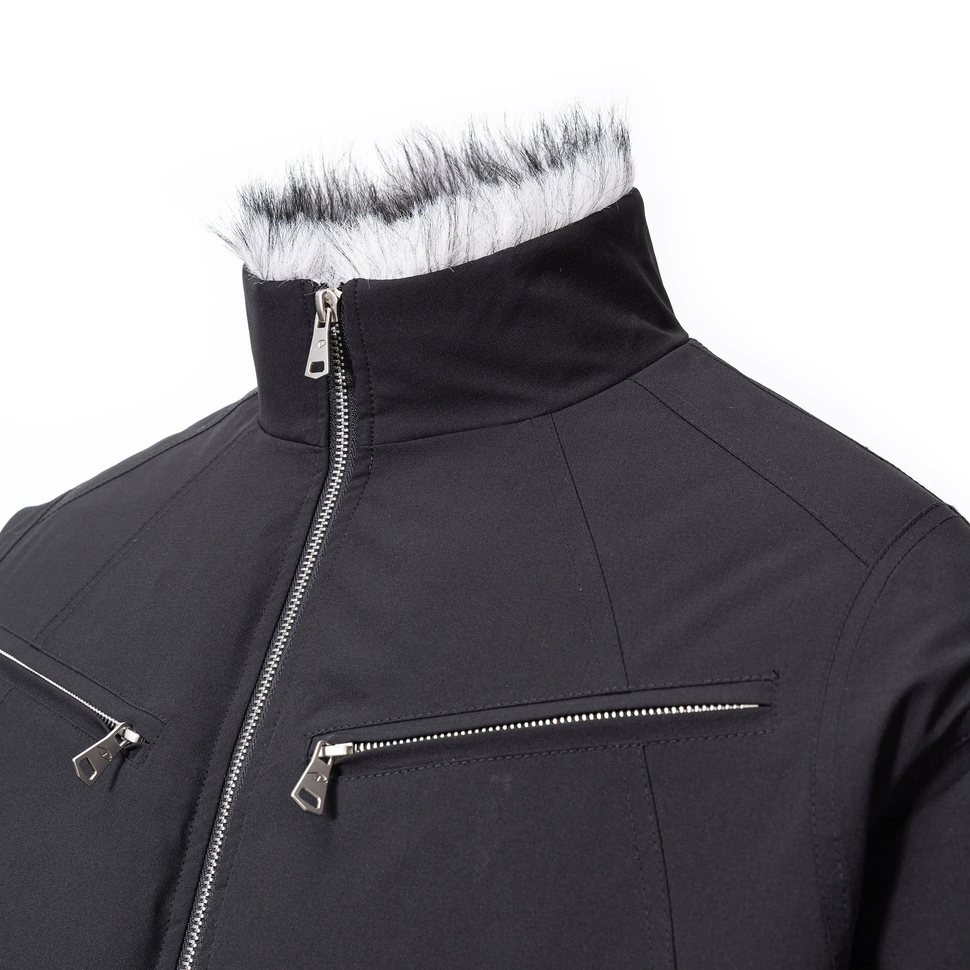 CATSSTAC Faux Fur Collar Waterproof Harrington Jacket